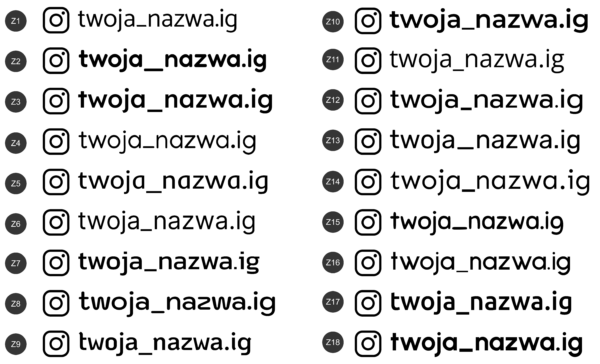 Naklejka Instagram - nazwa użytkownika - obrazek 6