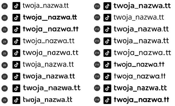 Naklejka TikTok - nazwa użytkownika - obrazek 6