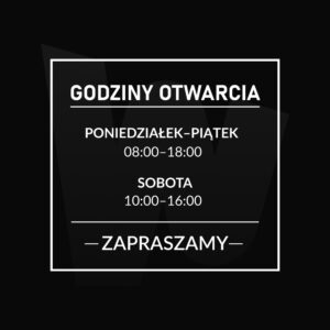 Naklejka Godziny otwarcia