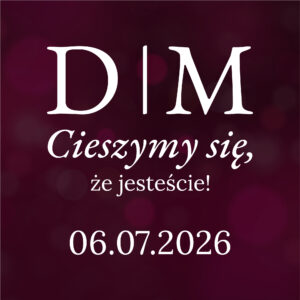 Naklejka ślubna na lustro personalizowana