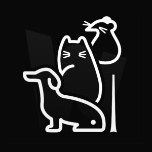 Naklejka na tylną szybę – Zwierzak wycieraczka 27 CM