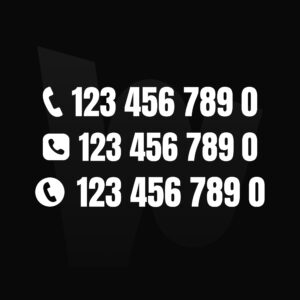 Obrazek przedstawia dostępne warianty numerów telefonu.