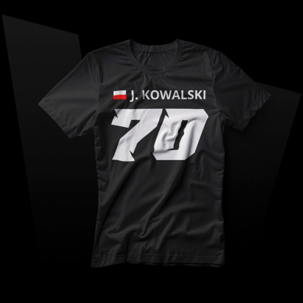 Naprasowanka rajdowa - nazwisko z flagą - obrazek 4
