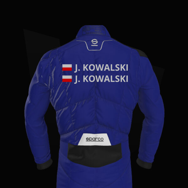 Naprasowanka rajdowa - nazwisko z flagą - obrazek 3