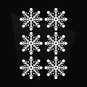 Naklejki Świąteczne Śnieżynki 10 CM - ZESTAW - RÓŻNE WZORY