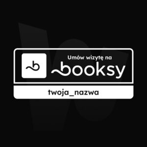 Naklejka Umów wizytę na Booksy