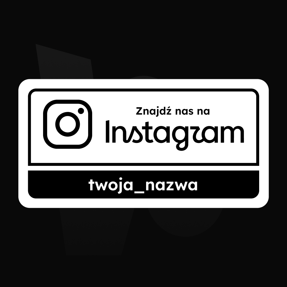 Naklejka Znajdź nas na Instagram