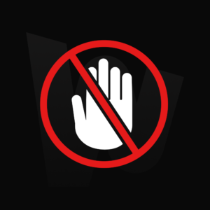 Naklejka Nie dotykać!