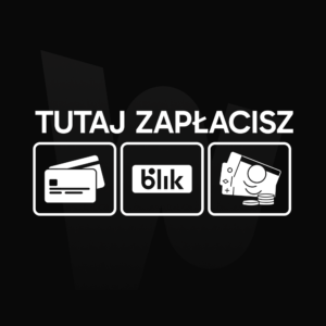 Naklejka Tutaj zapłacisz kartą, BLIK, gotówką