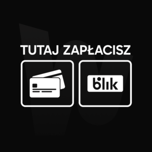 Naklejka Tutaj zapłacisz kartą i blik